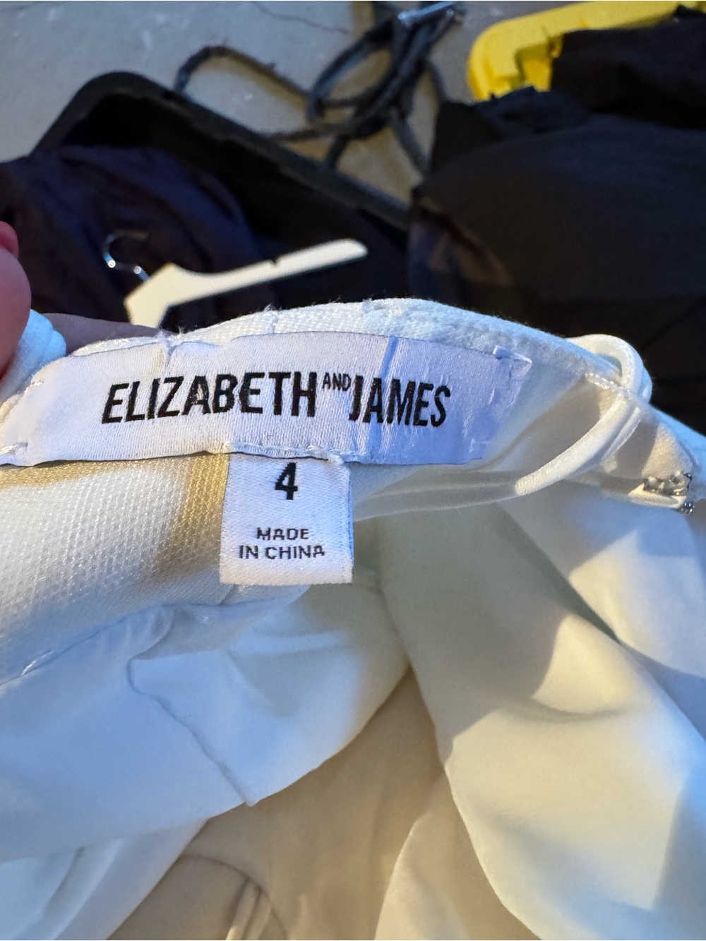 Elizabeth and James Cream-White Dress